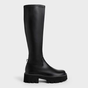 Charles & Keith Soft Chunky Platform Knee High Boots - New In Box NWT